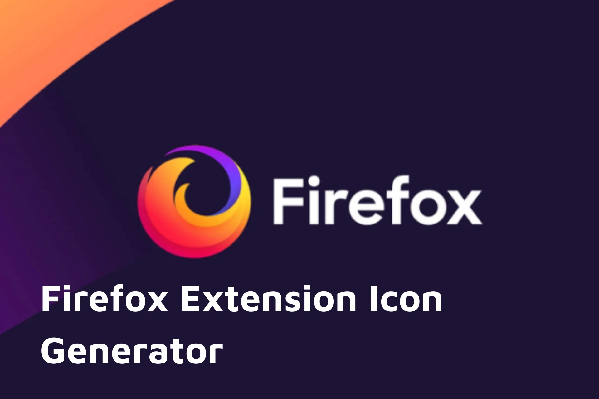 Firefox Extension Icon Generator for Free